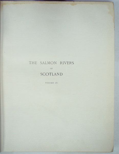 The Salmon Rivers of Scotland. 4 volume set.