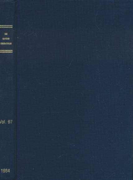 Ars Quatuor Coronatorum. Transactions of Quatuor Coronati Lodge No 2076. Volume 97 for the Year 1984.