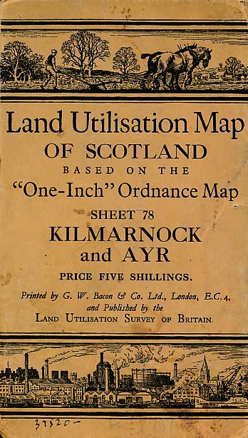 Bacon's Map of Kilmarnock and Ayr. Land Utilisation Map of Scotland. Sheet 78.