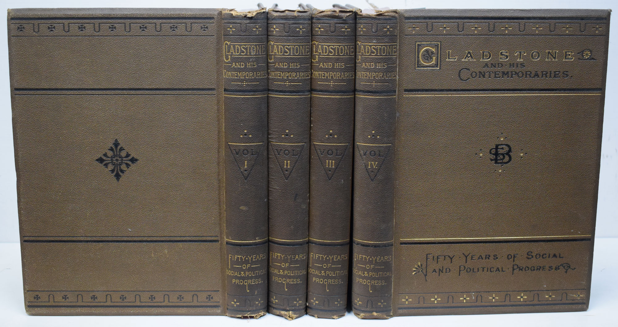 William Ewart Gladstone and his Contemporaries. Fifty Years of Social and Political Progress. Four volume set.