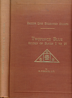 British Line Engraved Stamps. Twopence Blue. Studies of Plates 1 - 15.