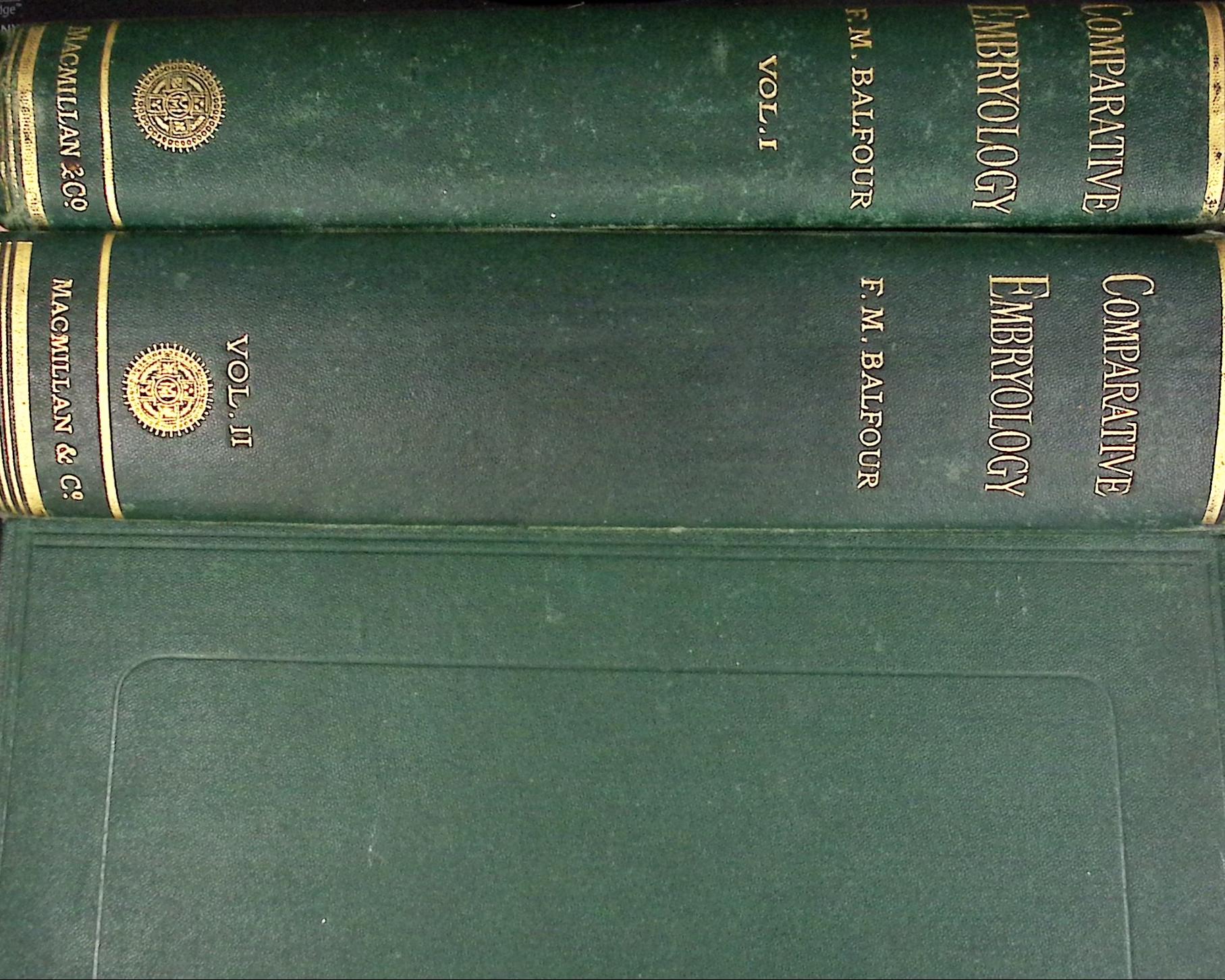 A Treatise on Comparative Embryology. 2 volume set.