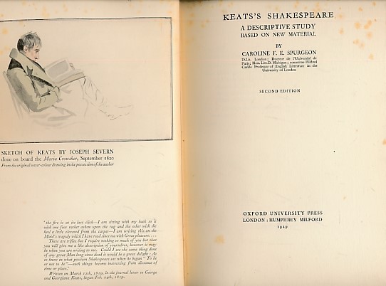Keat's Shakespeare. A Descriptive Study Based on New Material.