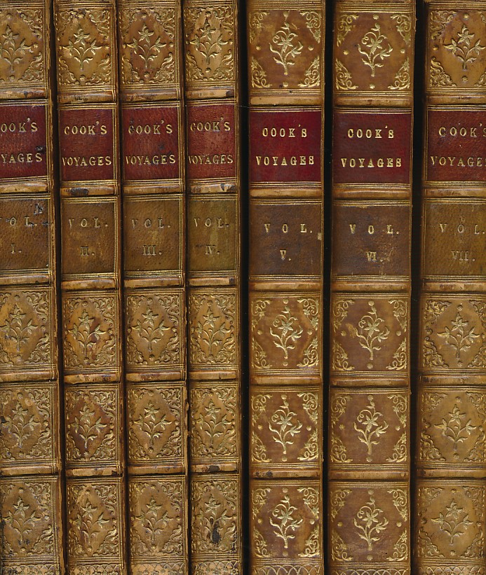 The Three Voyages of Captain James Cook Round the World. Complete in Seven Volumes.