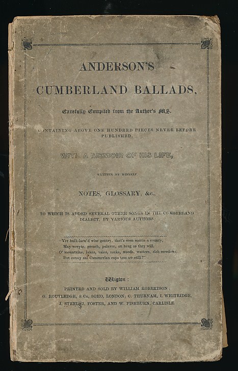 Anderson's Cumberland Ballads ...