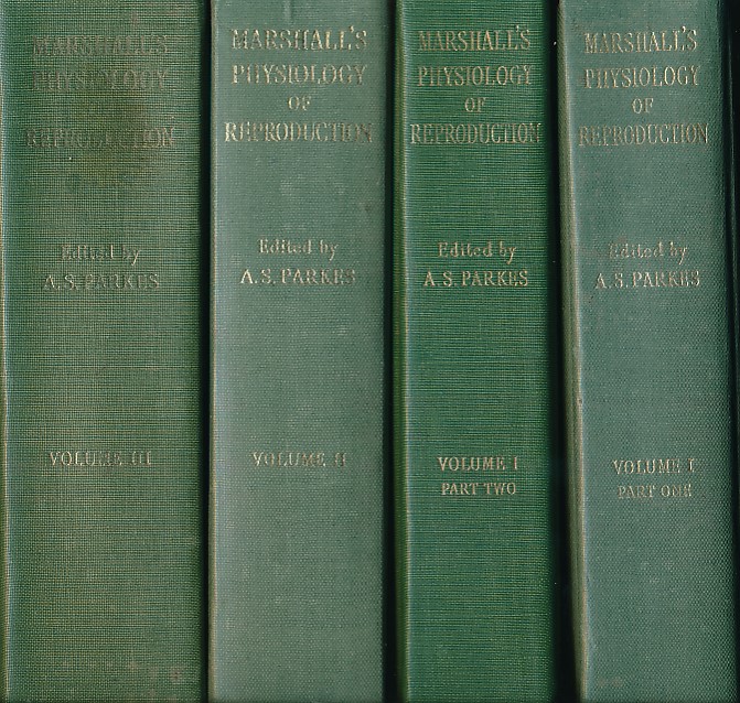 Marshall's Physiology Reproduction.  Three volume set in four books.