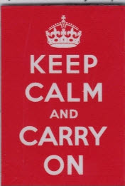 Fridge Magnet: 'Keep Calm and Carry On'. Plastic. Pack of 10.