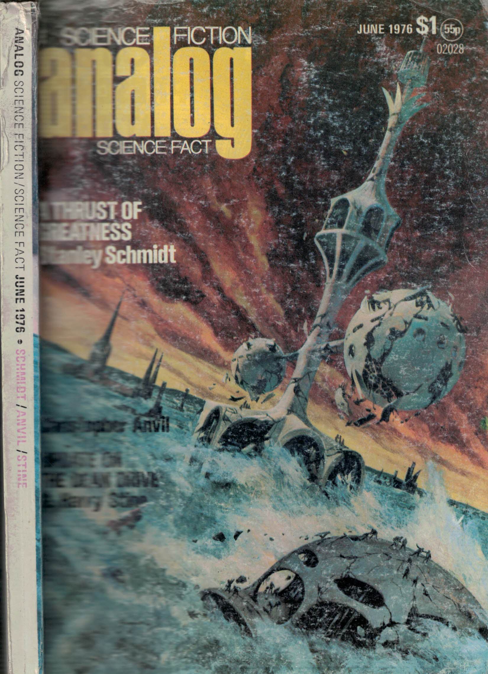 Analog. Science Fiction and Fact. Volume 96, Number 6. June 1976.