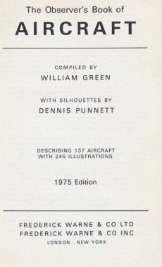 The Observer's Book of Aircraft. 1975.