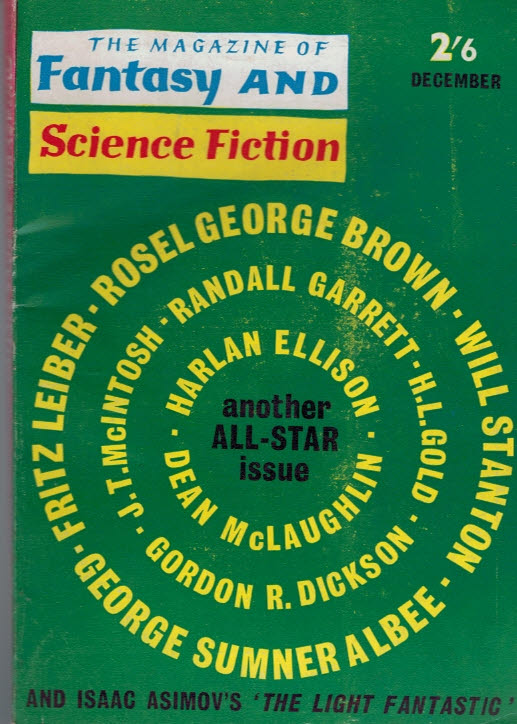 The Magazine of Fantasy and Science Fiction. Vol 4 No 1 December 1962