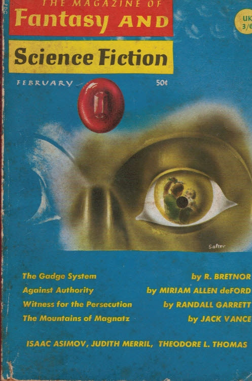 The Magazine of Fantasy and Science Fiction. Volume 30 No 2. February 1966.