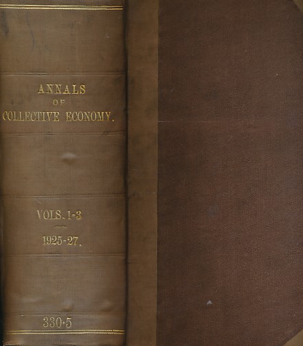 Annals of Collective Economy. Volumes 1 - 3 bound as one. 1925 - 1927.