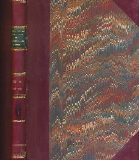 Geology, Birds, Wildlife; &c. Transactions of the Natural History Society of Northumbria. Volumes 59 1998-1999.