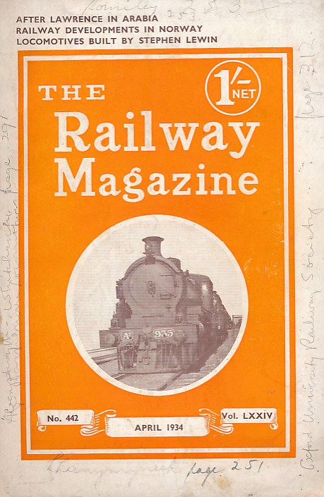 The Railway Magazine. Volume LXXIV, No 442. April 1934.