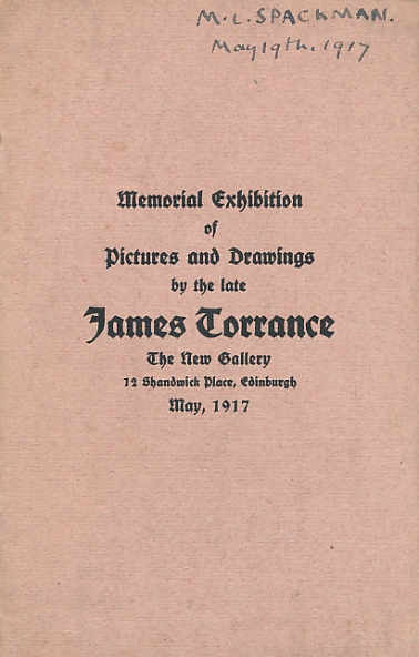 Memorial Exhibition of Pictures and Drawings by the Late James Torrance. May 1917.