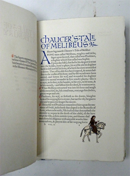 The Works of Geoffrey Chaucer. Eight Volume Limited Edition Set.