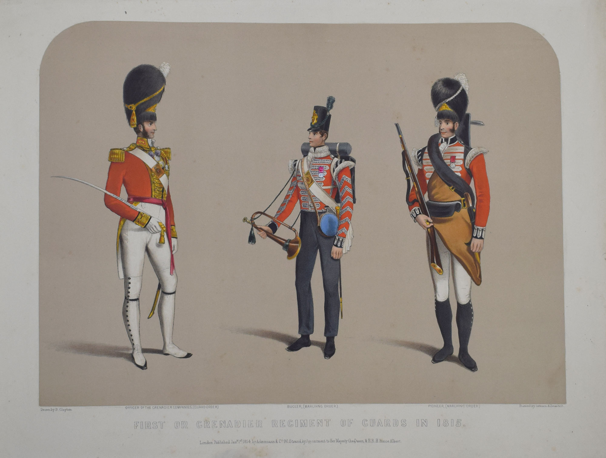 Costumes of the First or Grenadier Regiment of Guards from 1660