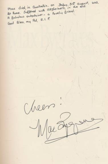 Max Bygraves in his Own Words. Signed copy.
