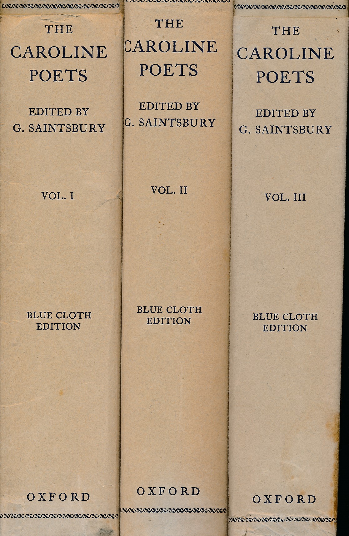 Minor Poets of the Caroline Period. 3 volume set