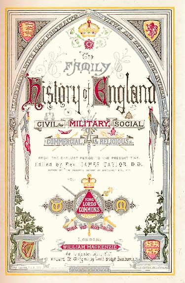 The Family History of England, Civil, Military, Social and Religious. Volume I part 2. (Division II).