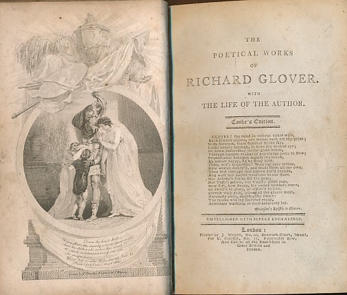 Poetical Works of Richard Glover. Leonidas, Books I - XII complete + Sir Isaac Newton + London + Admiral Hosier's Ghost.