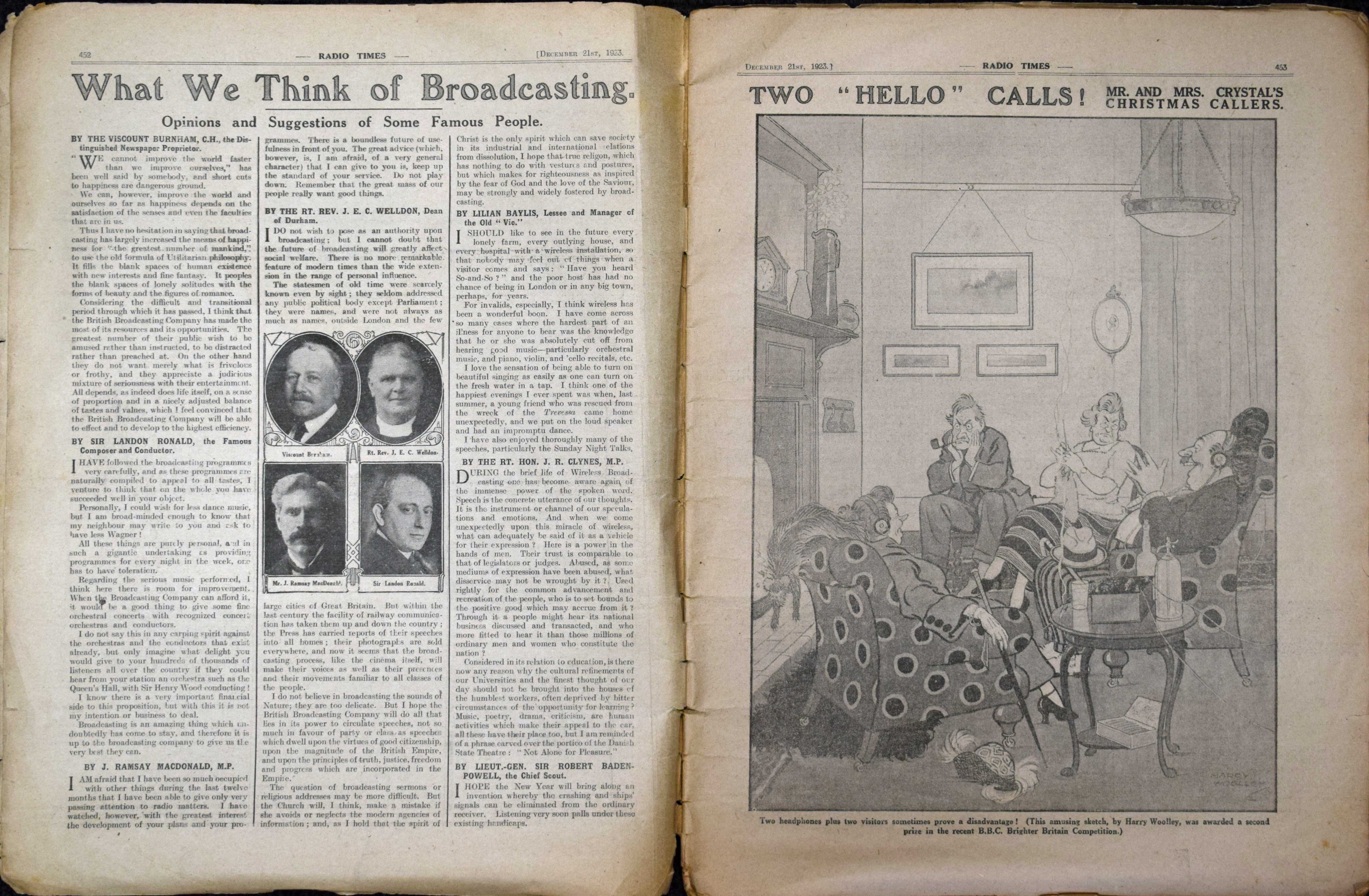 The Radio Times. The Official Organ of the B.B.C. Vol. I. No. 13. December 21, 1923.