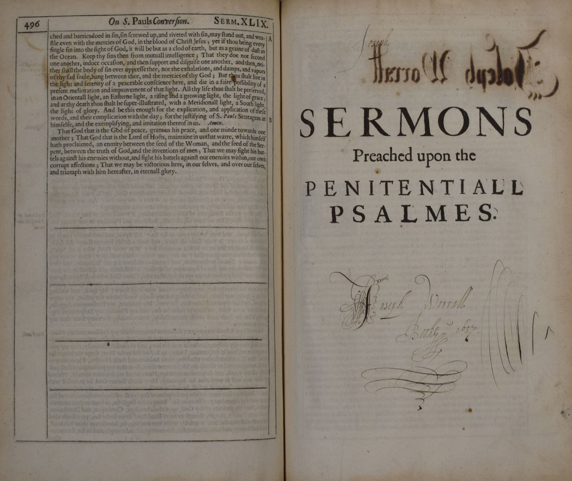 Eighty (80) (LXXX) Sermons Preached by that Learned and Reverend Divine, John Donne Doctor in Divinity, Late Deane of the Cathedrall Church of St. Pauls, London. Dedication to Charles I; The Life and Death of Dr Donne. Sermons by Isaak Walton;