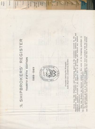 The Shipbrokers' Register 1988-89