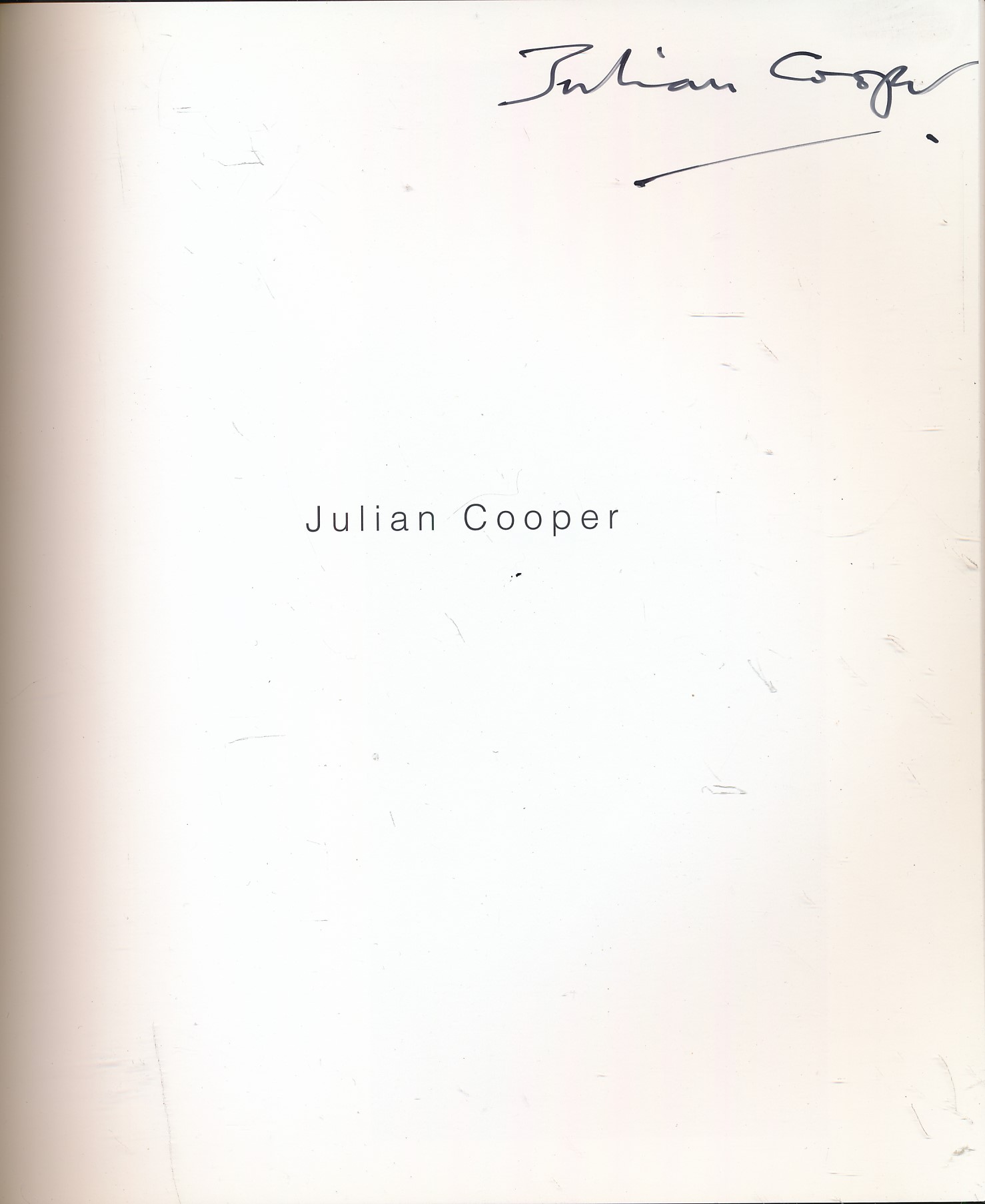 Julian Cooper. Cliffs of Fall. Paintings 2004. Signed Copy.