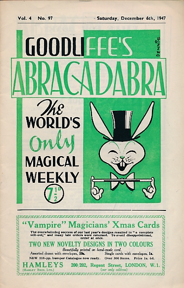 "Abracadabra" : The Only Magical Weekly in the World. Volume 4, No 97, 1947.