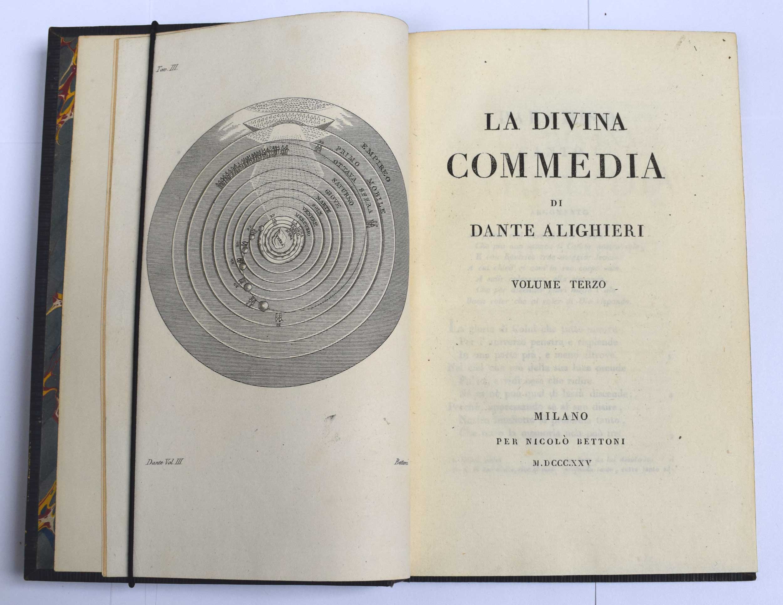 La Divina Commedia [The Divine Comedy]. 3 volume set.