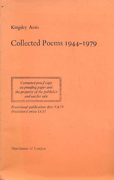 Collected Poems 1944-1979. Proof copy.