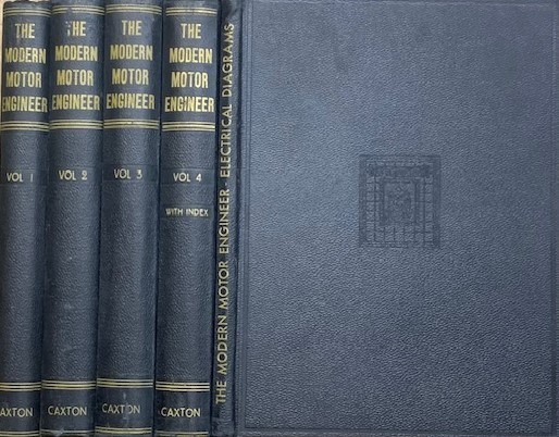 The Modern Motor Engineer. 5 volume set including Electical Diagrams. 1948