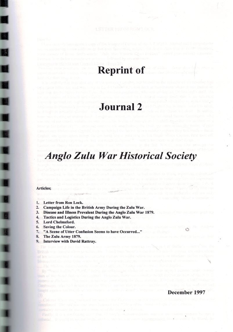 The Journal of the Anglo Zulu War Historical Society. Reprint of Journal 2.
