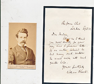 Signed Letter by William Black with Photograph
