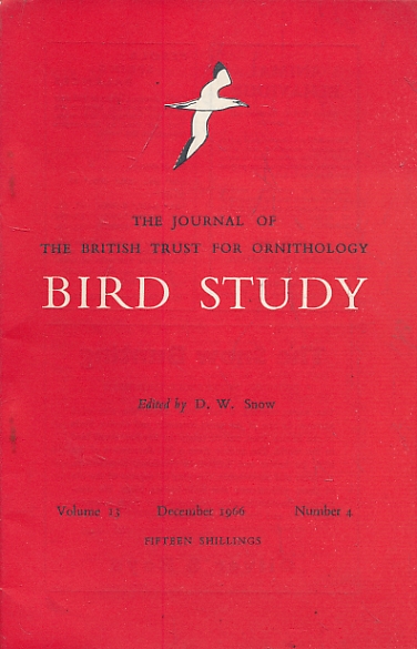 Bird Study. Volume 13. 1966. 4 volume set.