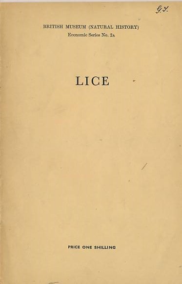 Lice. British Museum (Natural History) Economic Series No. 2A