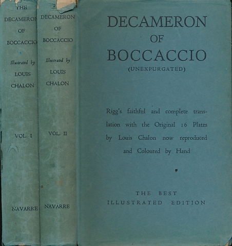 The Decameron of Giovanni Boccaccio. Illustrated Navarre edition. 2 Volume set.