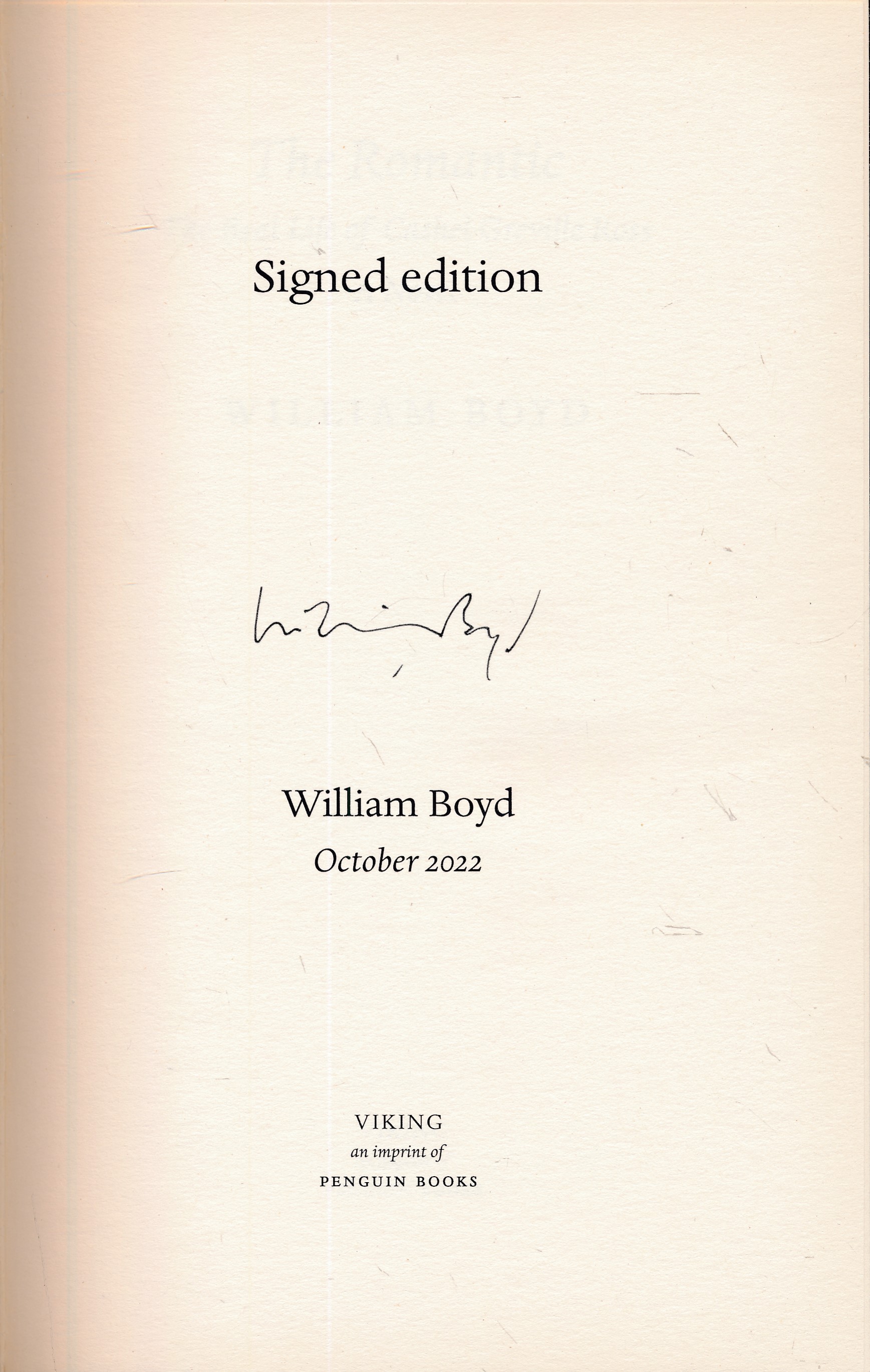 The Romantic. Signed copy.