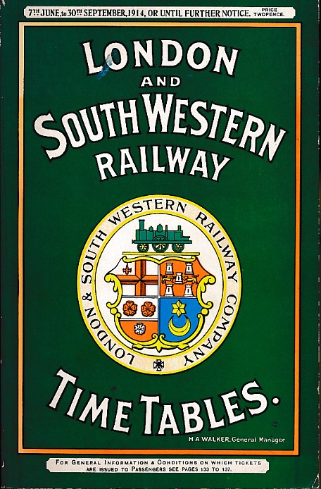 London and South Western Railway Time Tables. June - September 1914.