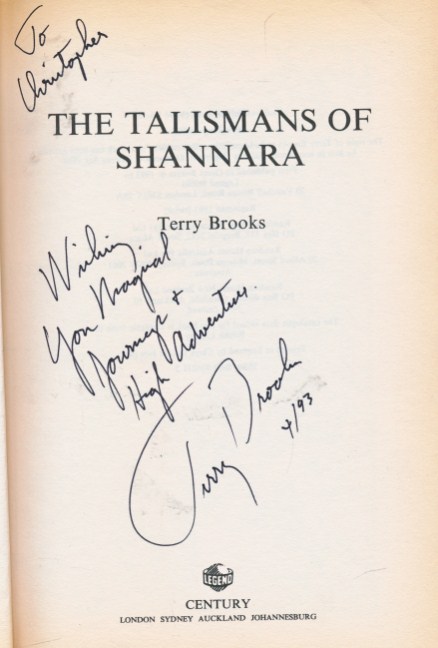 The Talismans of Shannara. The Heritage of Shannara, Book Four. Signed copy.