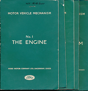 Motor Vehicle Mechanism. Numbers 1 to 5.