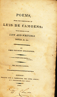 Poems, from the Portuguese of Luis de Camoens. With remarks on his life and writings. Notes, &c. &c.