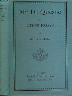 Mr Du Quesne and Other Essays