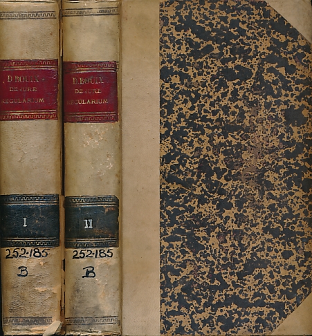 Tractatus de Jure Regularium [Institutiones Juris Canonici in Varios Tractatus Divisae]. 2 volume set.