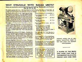 Premier Radio and Television Catalogue. Winter Season 1949 - 50.