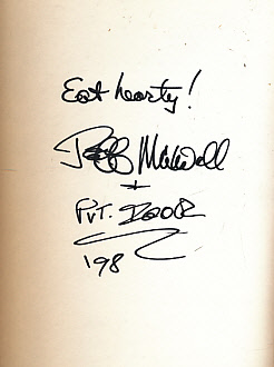 Secrets of the M*A*S*H Mess. The Lost Recipes of Private Igor. Signed Copy.