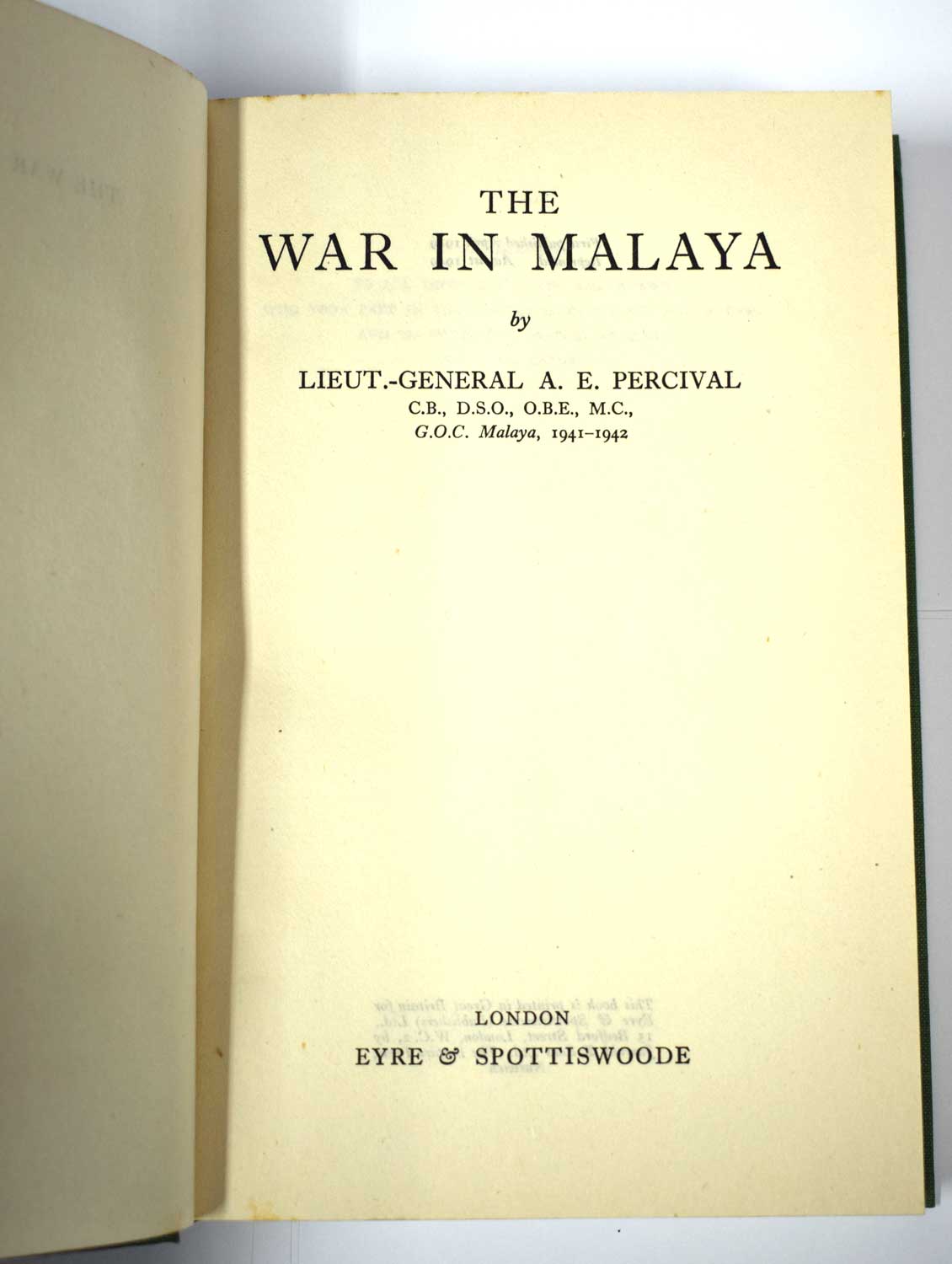 The War in Malaya