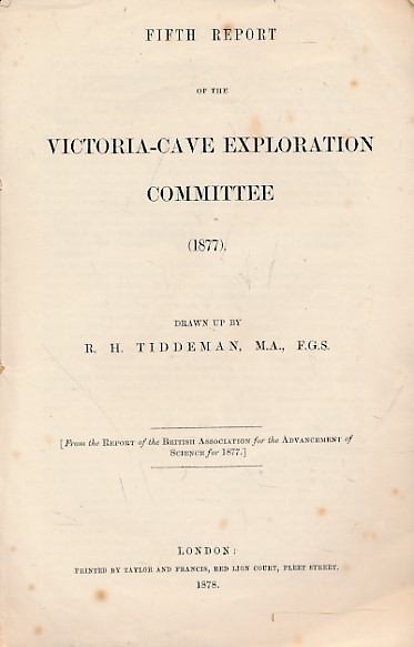 Fifth Report of the Victoria-Cave Exploration Committee 1877