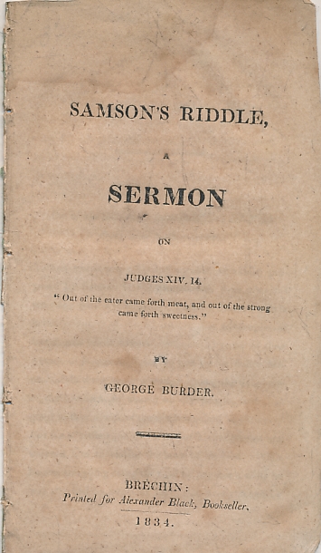 Samson's Riddle, a Sermon on Judges XIV. 14.